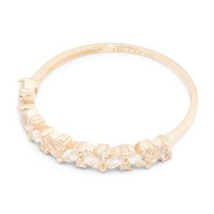 GEMOLIO Gold/White Topaz Made In Italy 14kt Gold White Topaz Ring